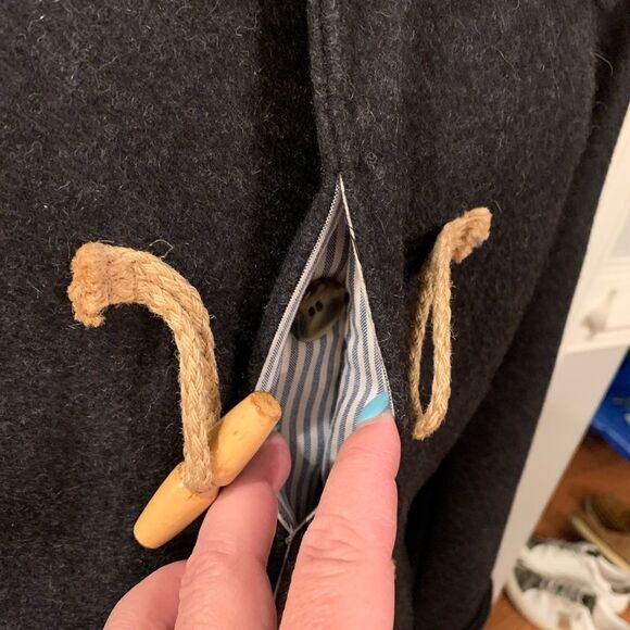 Shades of Grey Micah Cohen Y2K Wool Stadium Coat L - Picture 2 of 6